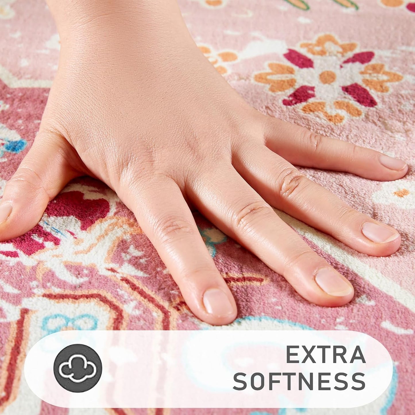 Tribal Rugs, 3x5 Pink Boho Small Area Rugs for Bathroom Kitchen Small Indoor Entryway Rug Modern Vintage Distressed Summer Tropical Jungle Carpet Non-Slip Washable