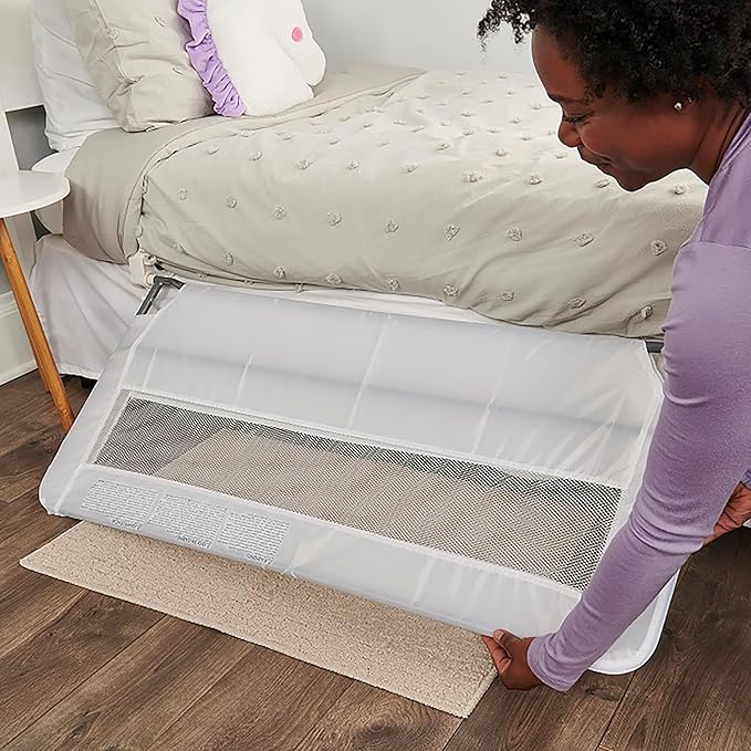 Regalo Safety Swing Down Bed Rail Guard for Toddlers, Bed Safety Rail with Patented Gap Guard, Fits Twin, Full & Queen Mattress, White, Tested & Safe for 30 Years, American Designed, Family Owned
