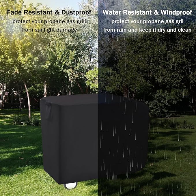 Flat Top Grill Cover for Royal Gourmet 2 Burner Griddle, 38 Inches Waterproof Propane Griddle Cover for Outdoor Grill Cart Table-38 x 24 x 33.8 Inch
