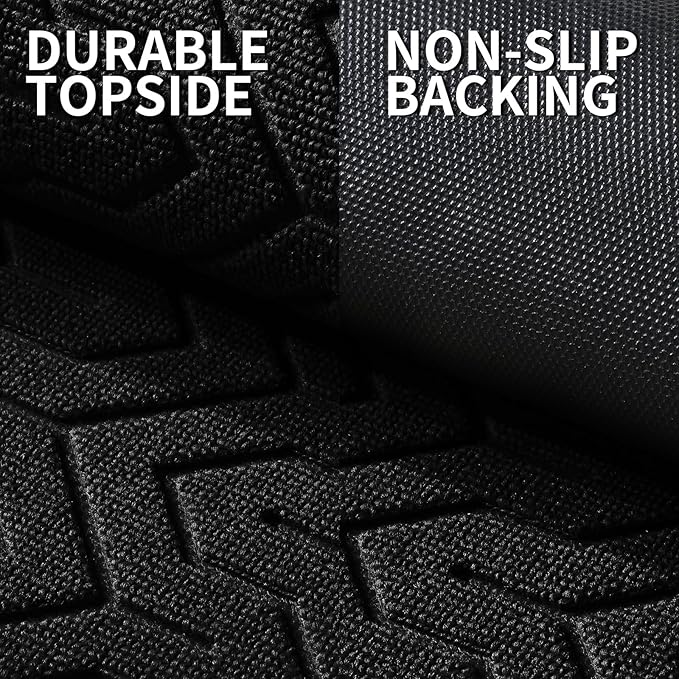 Yimobra Front Door Mat Outside Entrance 29.5x17, Waterproof Heavy Duty Outdoor Mats for Front Door, Non Slip Rubber Entry Mat for Garage Patio Indoor, Black