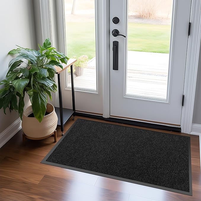 Custom Size Extra Large Front Door Mat, 3FT x 6FT Indoor Outdoor Entrance Commercial Floor Mat, Heavy Duty Dirt Trapper Doormat for Entryway Welcome Mat, Low Profile, Non-Slip, Waterproof