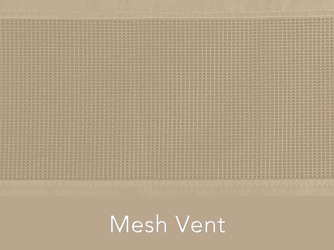 Covermates Grill Cover - Weather Resistant Outdoor Cover, Heavy Duty BBQ Covers for Large Outdoor Kitchen, Classic 12-Guage Vinyl, 66 Inch, Classic Tan
