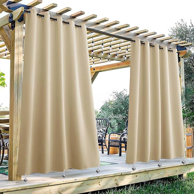 16 Pack Outdoor Curtain Weights, Heavy Duty Drapery Weights for Patio Pergola Cabana Gazebo, Stainless Steel Clips Down Curtain, Garden Flag, Shower Curtains, Tablecloth, Useful Curtain Weight Ball