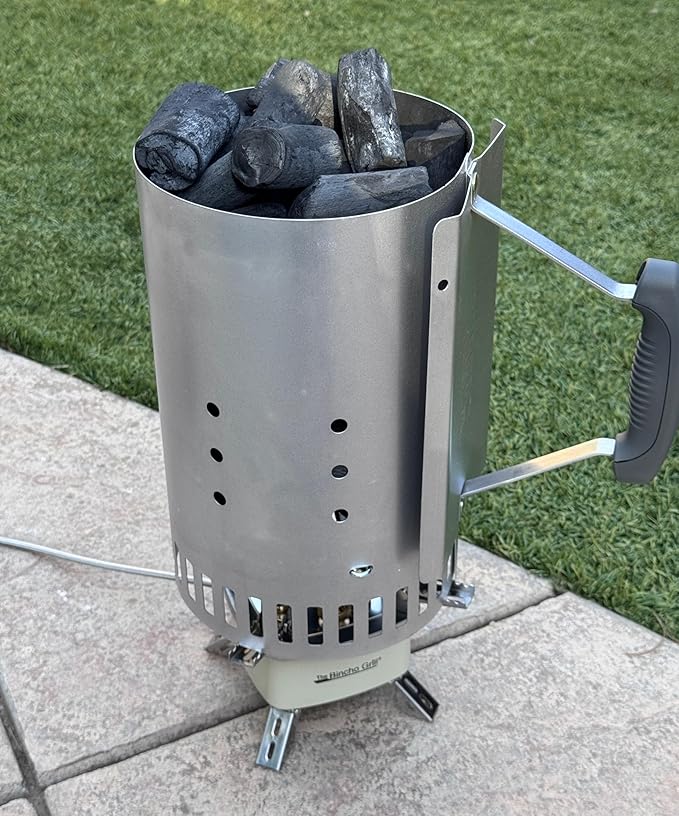 The Bincho Grill Charcoal Starter Gas Burner – 12,800W High Heat Mini Stove with 4 Heads – For Chimneys to Light Binchotan & BBQ Charcoal – Portable Propane/Butane Camping Stove with Piezo Ignition