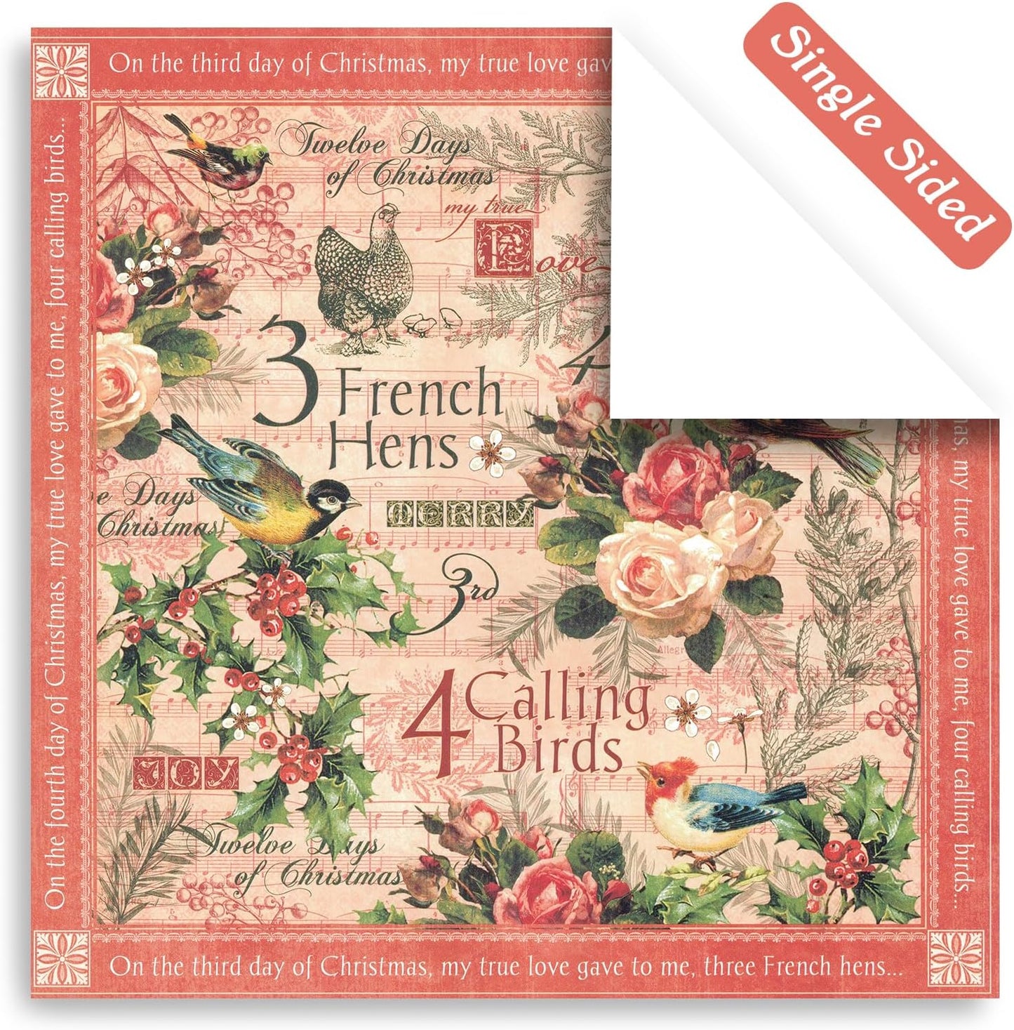 48 Sheets 24 Designs Scrapbook Paper Pad, 6"×6" Single-Sided Decopodge Craft Cardstock Paper,Scrapbooking DIY Decorative Background Cardmaking Supplies.Carols&Paintings