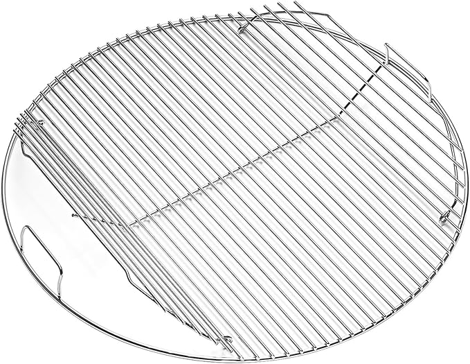 Hinged Cooking Grate for Weber 22 inch Charcoal Grill Stainless Steel Replacement Grate Compatible with One Touch Smokey Mountain Kettle Grill Parts with Handle