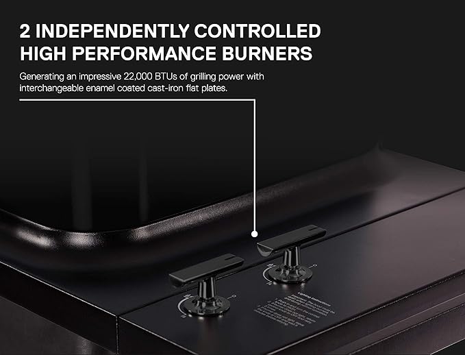 Everdure FORCE 2 Burner Gas Grill, Liquid Propane Portable BBQ Grill with Die-Cast Aluminum Body and Fast-Ignition Technology, 388 Square Inches of Grilling Surface, Adjustable Height, Matte Black