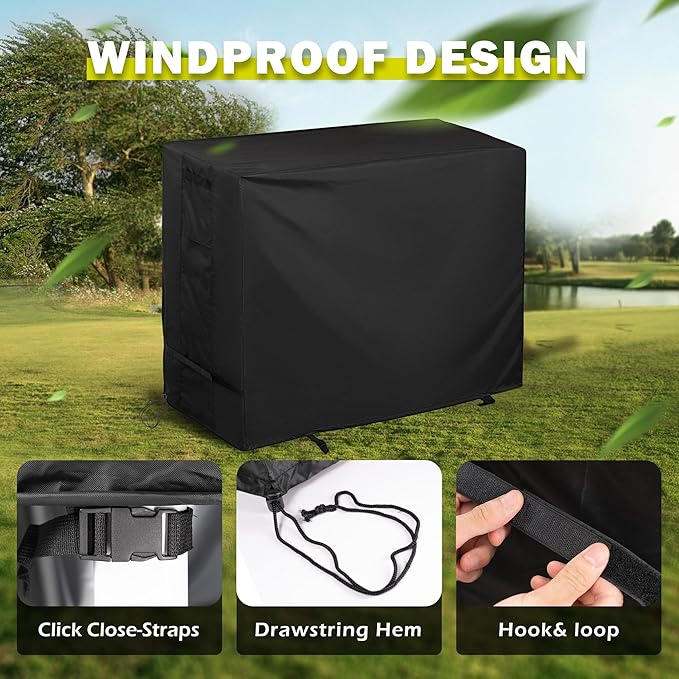 Grill Cover for KingChii 2-Burner 19" Outdoor Flat Top Propane Griddle, Griddle Cover for SKOK Portable 2-Burner Propane Flat-Top Gas Grill