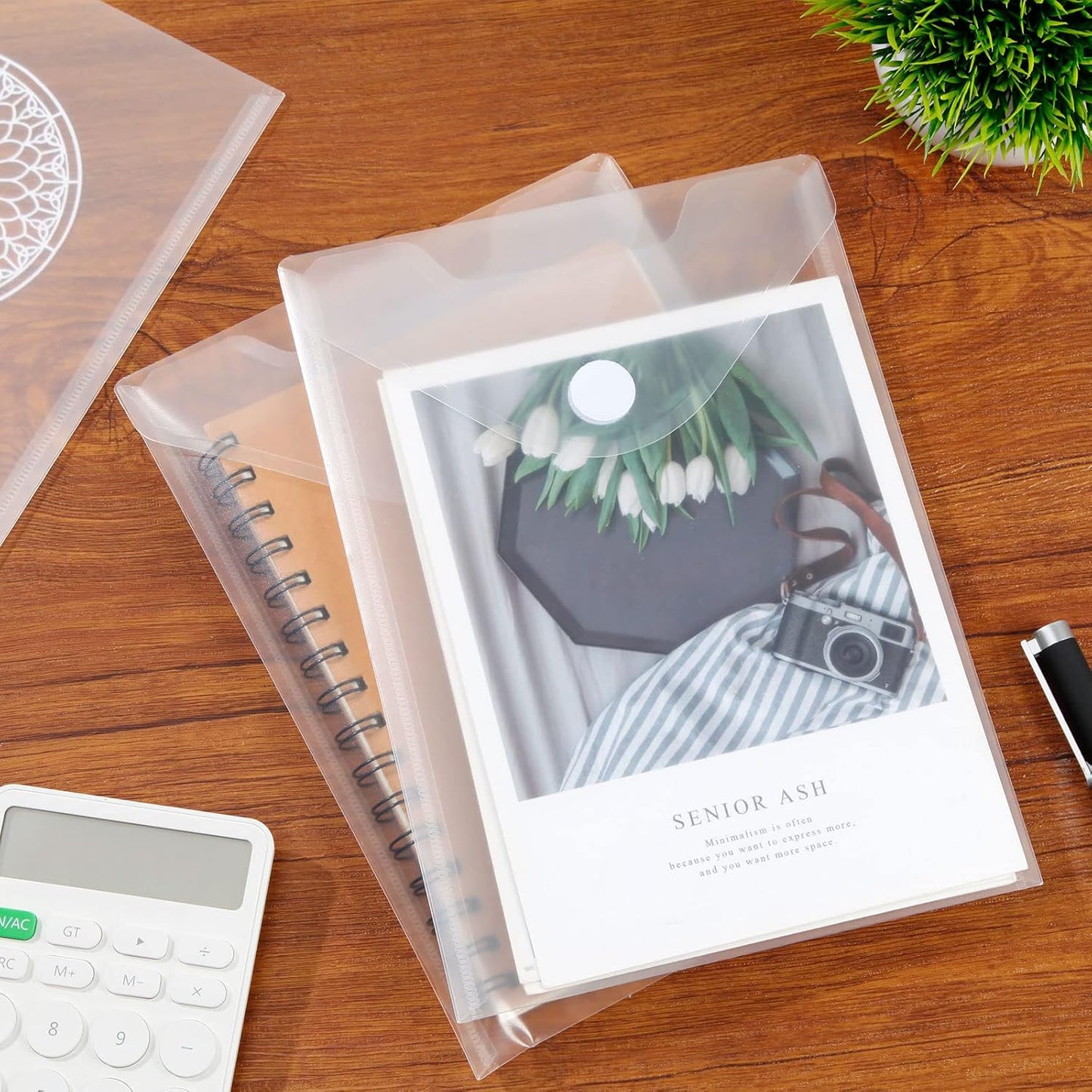 12 Pack Large Clear Die & Stamp Storage Bag Transparent Plastic Folders for Cutting Dies Stencil Embossing Crafts for DIY Scrapbooking Paper Card Craft Organizer Holder