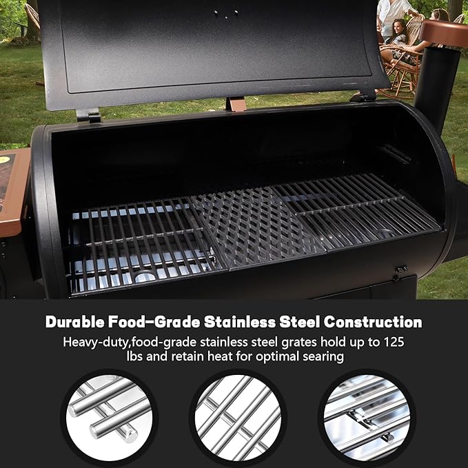 Cast Iron Cooking Grates for Pit Boss 1000 Series Austin XL Rancher XL Grill Parts,PB1000 Grill Grids Replacement Parts for Traeger Pro 34 Wood Pellet Smoker Grills PitBoss Grills Accessories