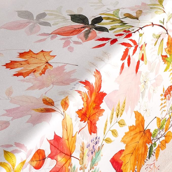 Maison d' Hermine Table Cloth Rectangle Table 100% Cotton 70 x 140 Inches Fall Tablecloth Reusable Everyday Use for Thanksgiving Christmas Decorations Dining Farmhouse Party (Amarante)