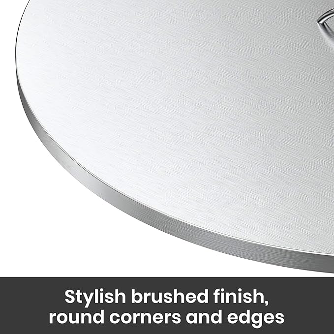 Stanbroil 34-Inch Round Fire Pit Cover - 304 Stainless Steel Fire Pit Lid for Patio Firepit, 31” Drop-in Fire Pit, Heavy-Duty & Rust Resistant Firepit Cover