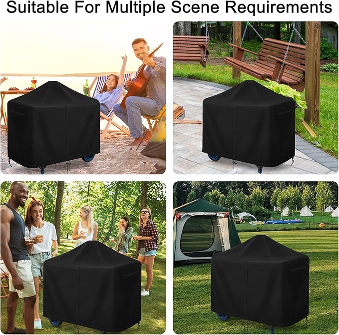 Charcoal Grills Cover for SNS Grills 22", 420D Heavy Duty Water-Resistant BBQ Grill Cover Outdoor Grill Cover Waterproof Griddle Covers with Drawstring, Black