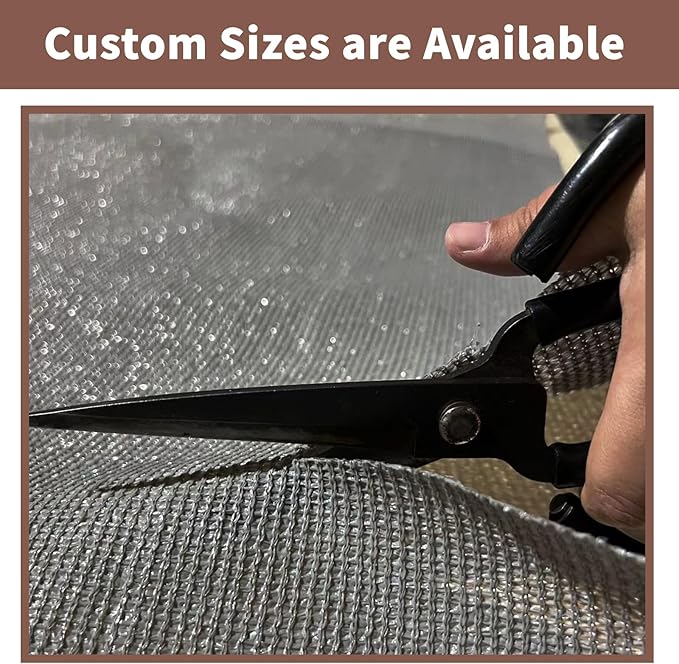Sunny Guard Customized 3'x19' Dark Grey Balcony Privacy Screen,90% Shade Apartments Fence Cover,Heavy Duty Mesh Windscreen for Deck,Outdoor,Backyard,Patio