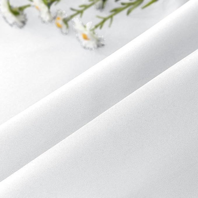 HolidayIdeas Outdoor Curtains for Patio Waterproof 6 Panels 54x84 Inch-Windproof Weatherproof Privacy White Curtains-Grommet Top and Tab Bottom Drape for Gazebo, Porch, Pergola, Cabana, Backyard