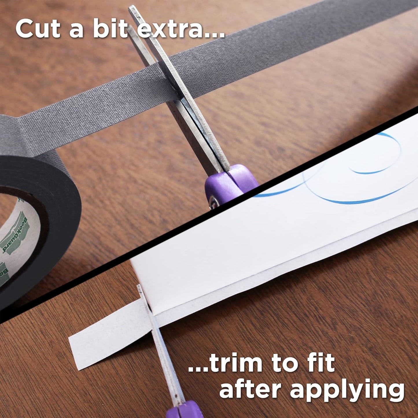 BookGuard 0.75 inch Premium Bookbinding Repair Cloth Tape, 15 Yard Roll, Gray