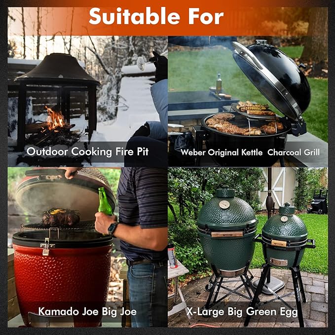 Grill Cover for Large Green Egg, Outdoor Cover with Durable & Water Resistant Fabric Premium Ceramic Grill Cover (Green, Large)