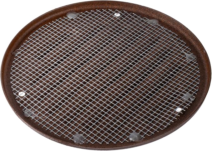 Square Ventilation Grille / 5" Inch Inside Measurement/Brown Metal Air Vent Louver - Inside/Outside use/Ø 5.25" Inch Outer Measurement