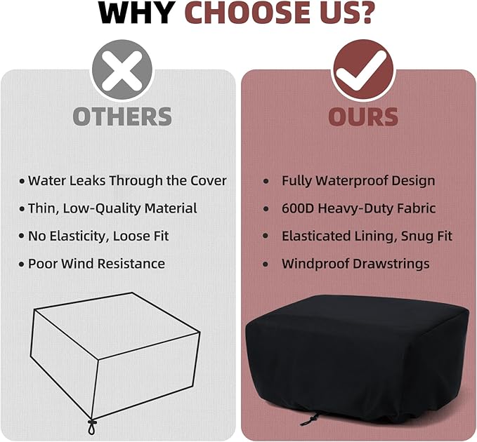 Waterproof Pizza Oven Cover for Blackstone (Leggero) 2238 2379 5967, Tabletop Pizza Oven Accessories, Windproof with Bottom Drawstrings, Fully Covered with Heavy-Duty 600D PVC Fabric (Cover Only)