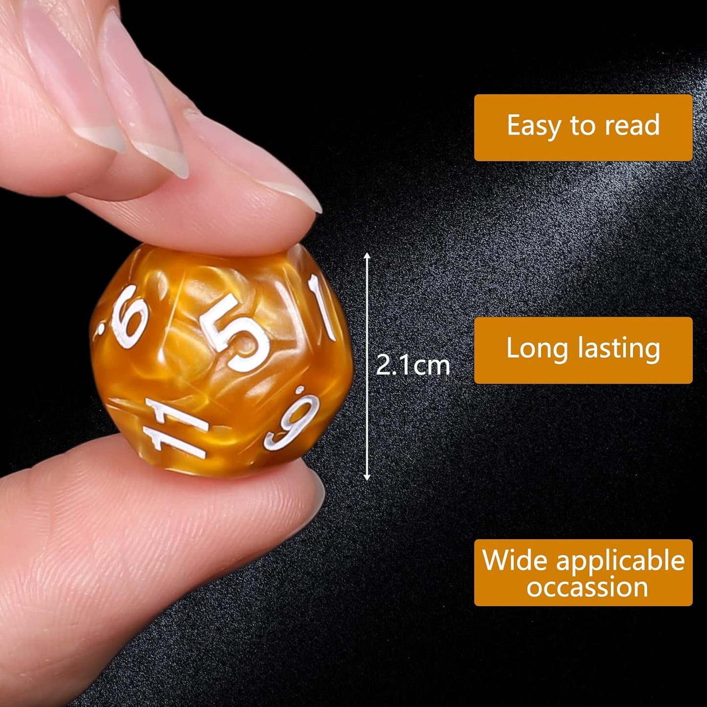 CiaraQ DND Polyhedral Dice (100pcs) with A Dice Bag Compatible with Dungeons and Dragons DND RPG MTG Role Playing Table Games (D12 dice, 10 colors-100 pcs)