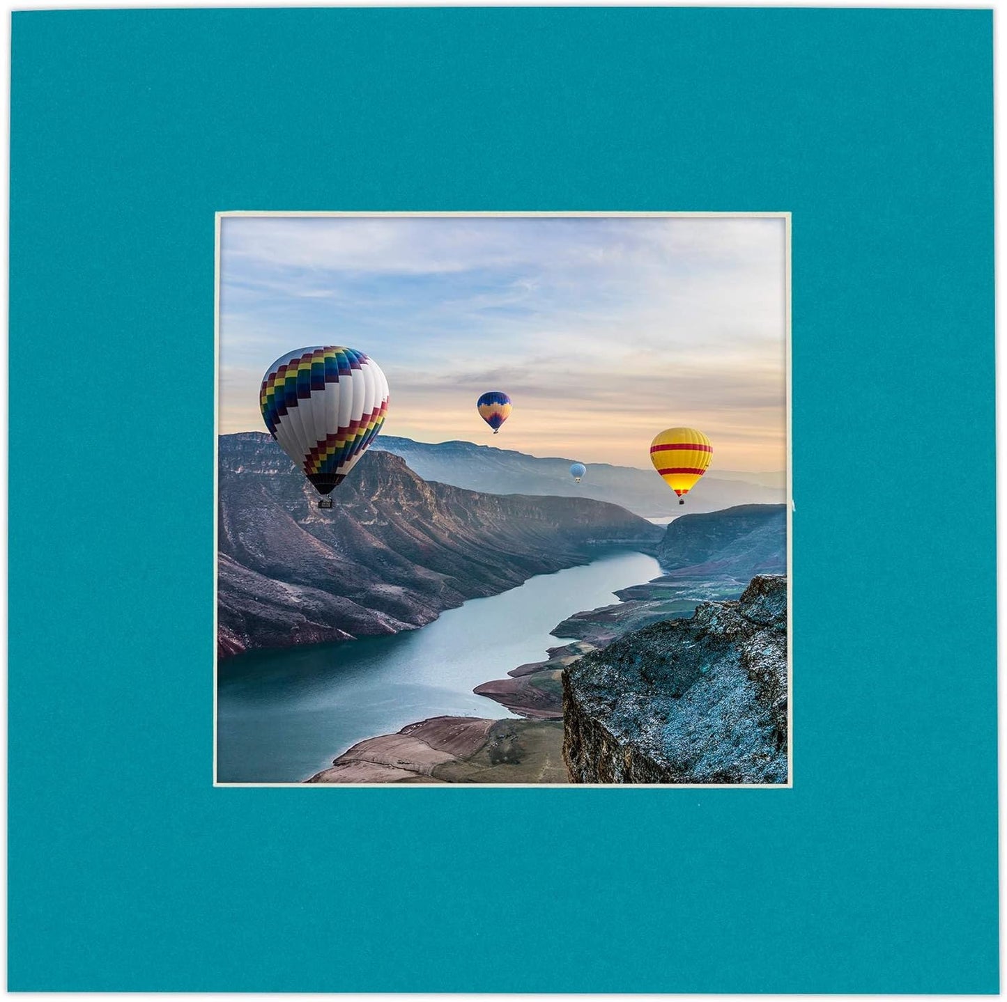 11x14 Mat for 8.5x11 Photo - Precut Teal Blue Picture Matboard for Frames Measuring 11 x 14 Inches - Bevel Cut Matte to Display Art Measuring 8.5 x 11 Inches - Acid Free ONE MAT