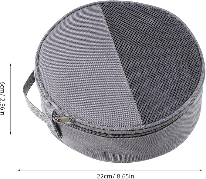 Outdoor Tableware Bag Round Mesh Camping Storage Organizer for Plates Bowls and Utensils Portable Cooking Cookware Carrying Case 8.66X8.66X2.36 Inches
