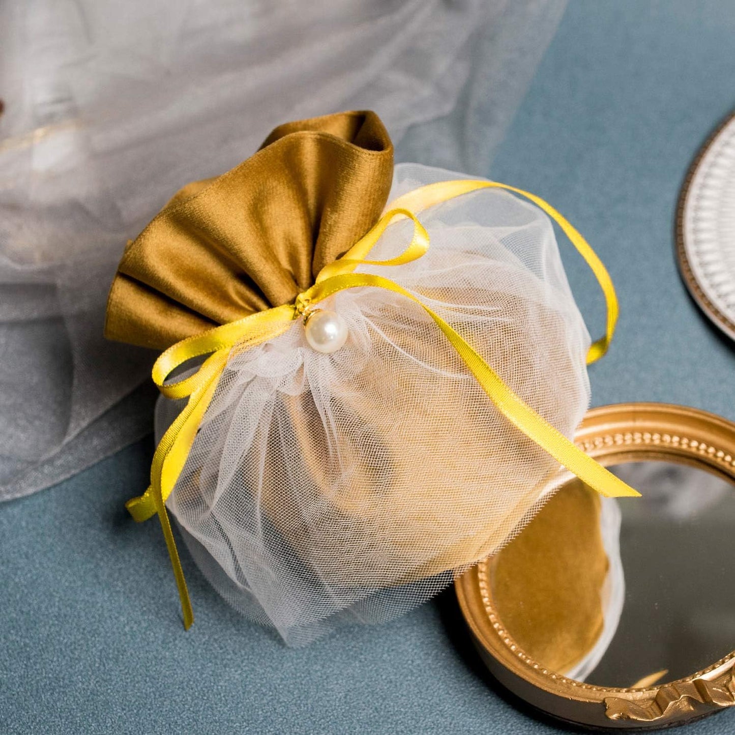 Humphrey's Craft 1/4 Inch Daffodil Yellow Double Faced Satin Ribbon - 50 Yards Variety of Color for Crafts Gift Wrapping Bows Bouquet Decoration Sewing Christmas Tree Wedding Invitations.