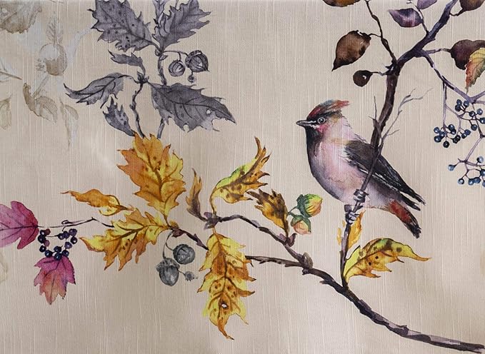 Maison d' Hermine Table Cloth Rectangle Table 100% Cotton 70 x 108 Inches Fall Tablecloth Reusable Everyday Use for Thanksgiving Christmas Decorations Dining Farmhouse Party (Equinoxe - Beige)