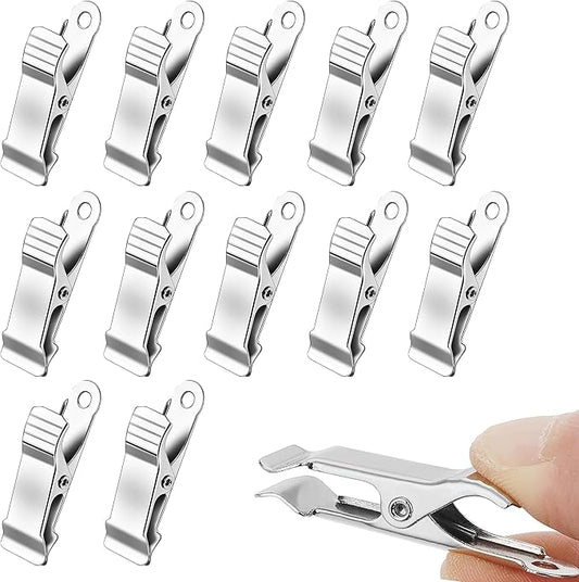 32 Pack 1.58 Inches Metal Mini Clamps, Mini Spring Clamp, Metal Alligator Clips with Smooth Jaw, Crocodile Alligator Clips Crocodile Clamps for Clothes, Photos,smooth jaw 5/16 Inch Capacity