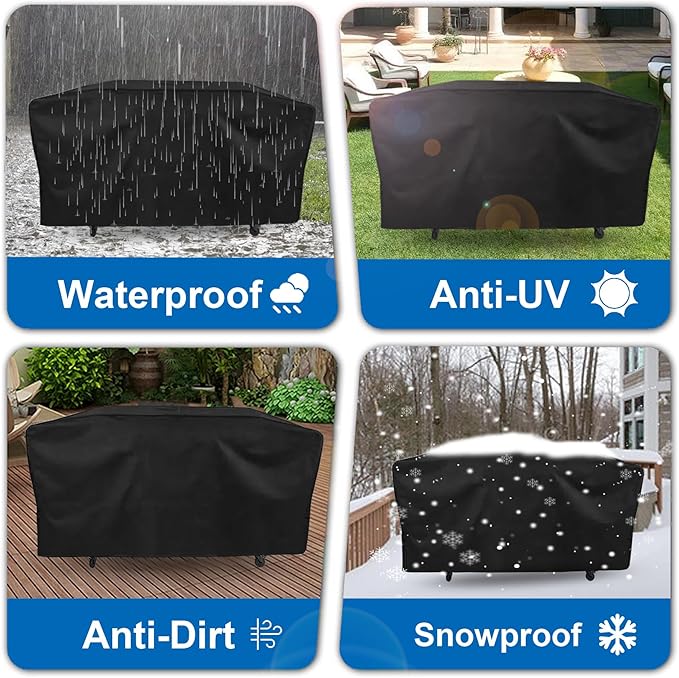 Grill Cover for Blackstone Bronco 3 Burner 28" XL Griddle Vertical Smoker Pellet Combo, 600D Heavy Duty Waterproof for Black Stone Bronco 28 Inch XL Grill 2415 Cover Accessories