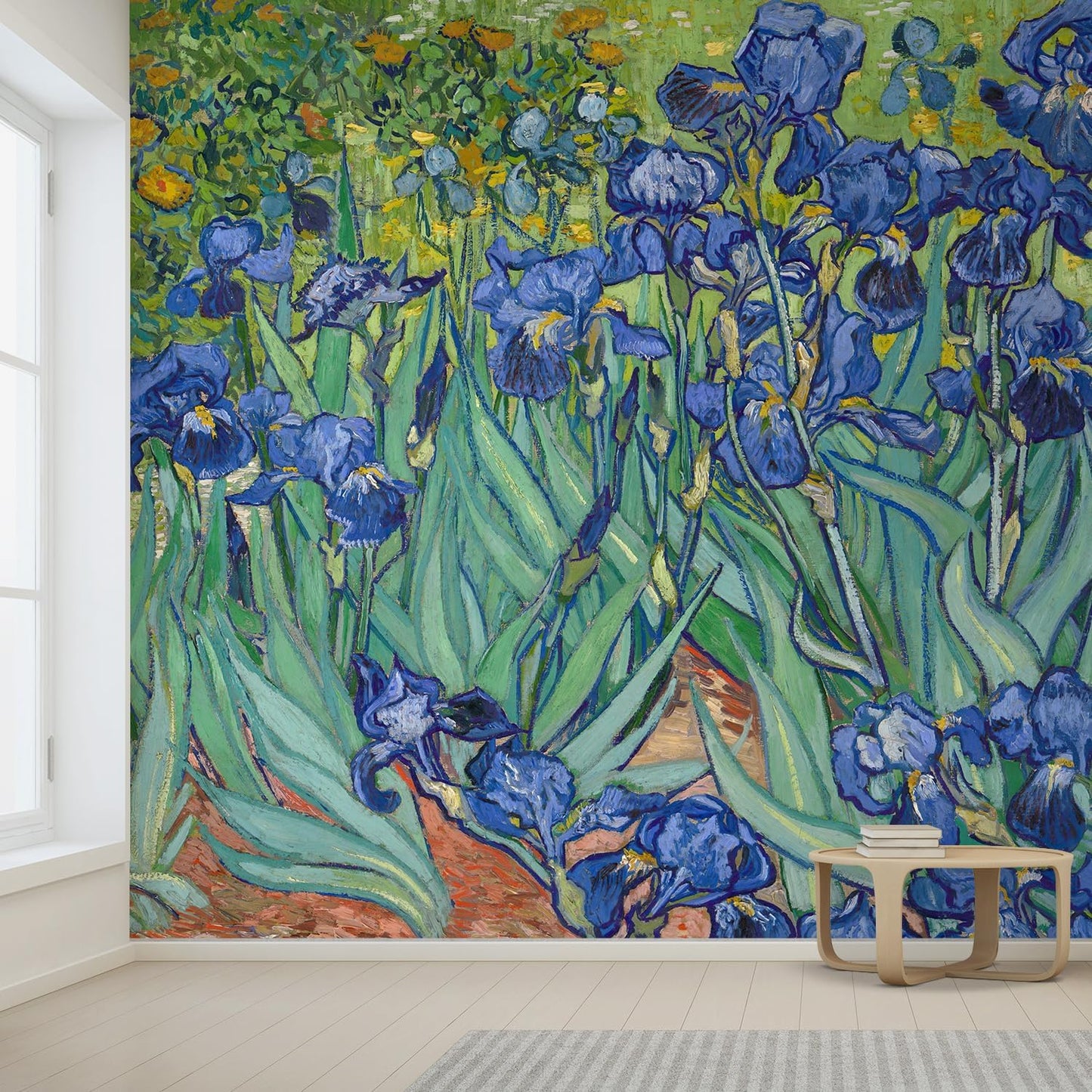 wall26 Irises by Vincent Van Gogh Dutch Impressionism 20th Century Artist Peel and Stick Large Wall Mural, Removable Wallpaper, Home Decor - 96x144 inches