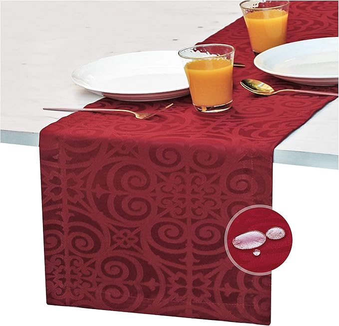 Red Table Runner 36 inch, Cranberry Dresser Scarf, Outdoor Coffee Table Runner, Burgundy Dining Table Runners for Fiesta, Dinner Parties, Events, Wedding, Thanksgiving, Halloween, Christmas