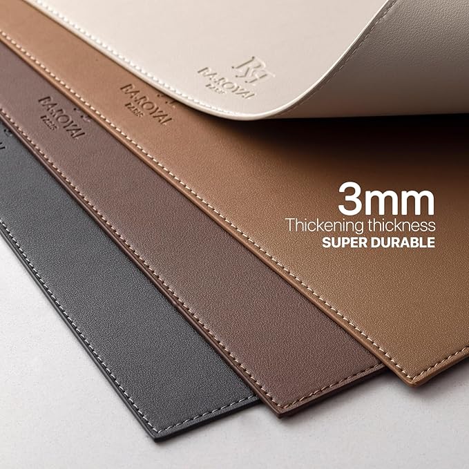Faux Leather Placemats Set of 12 Vinyl Washable Wipeable Table Mats for Kitchen Dining Table Heat Resistant Waterproof Modern Indoor/Outdoor Placemats Non-Slip Easy Clean Place Mats -Dark Gray