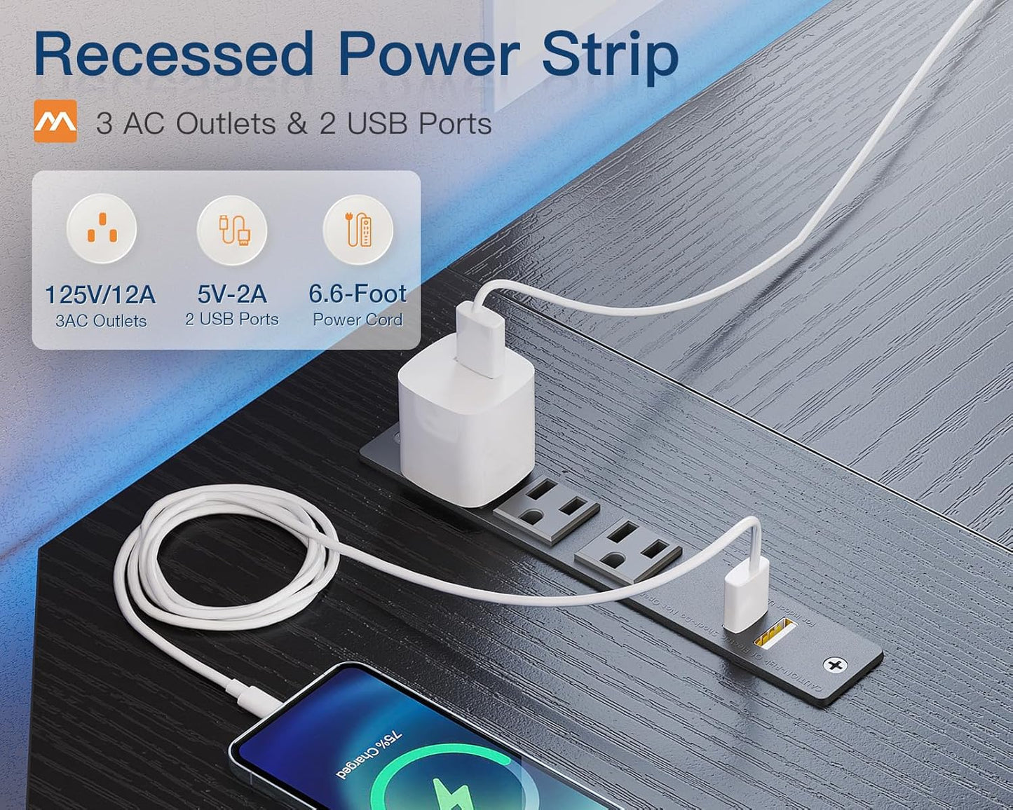 Coleshome 59" L Shaped Gaming Desk with Outlet, L Shaped Desk with CPU Stand, Corner Computer Desk, Home Office Desk, Writing Desk, Black