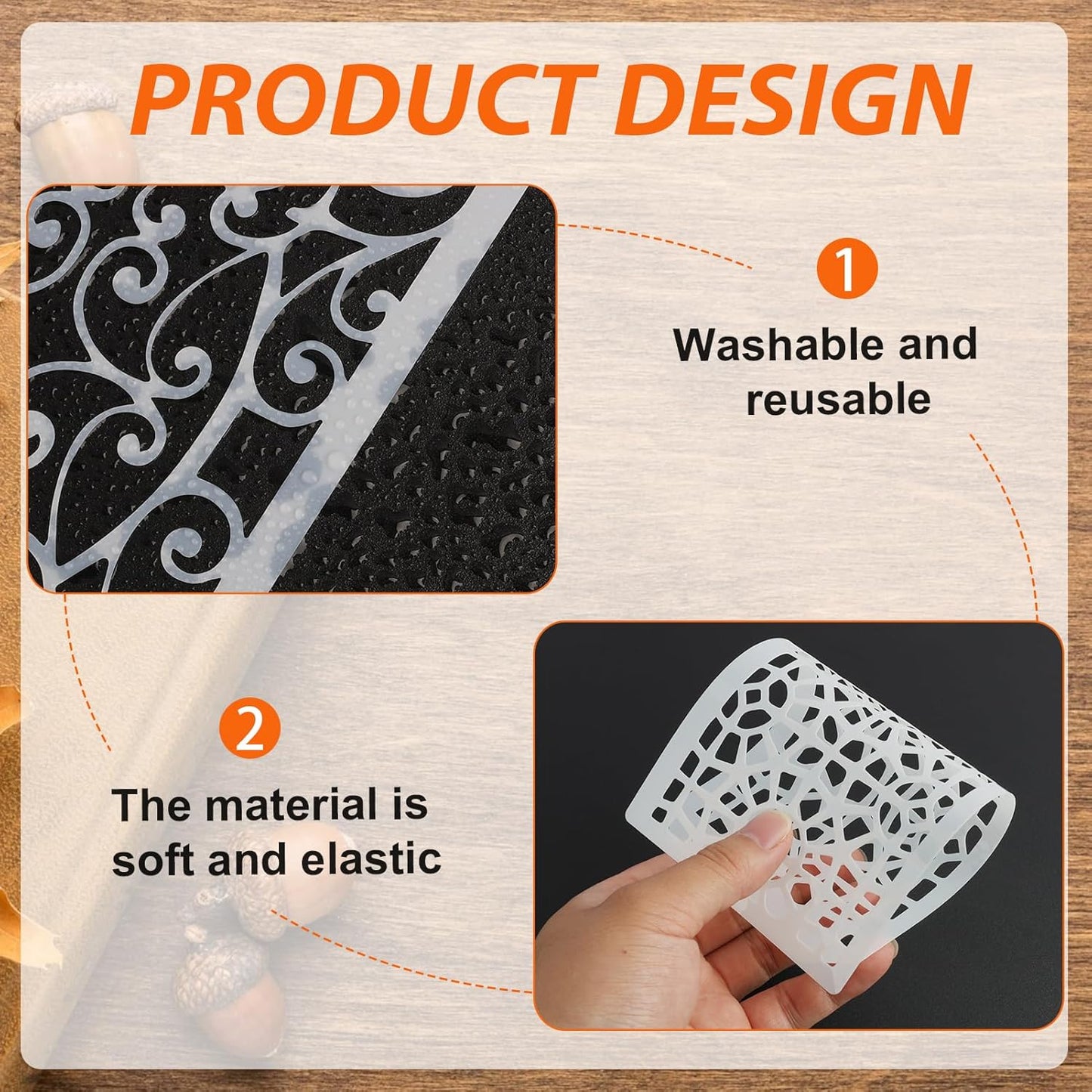 8x4 Inch Texture Stencils for Painting – 18pcs Reusable Background Templates for Wood, Canvas, Furniture, Scrapbooking & Card Making