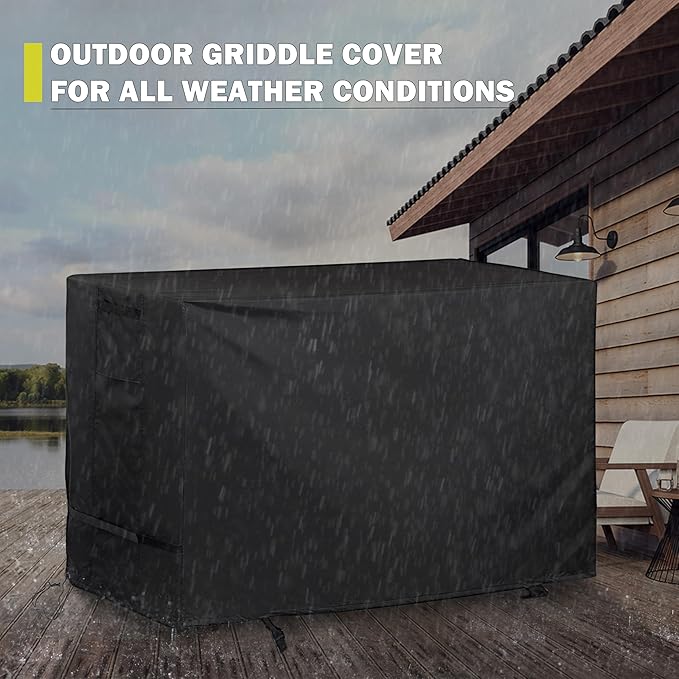 Griddle Cover for Royal Gourmet GB8001B 8-Burner Gas Grill, Flat Top Grill Cover for Royal Gourmet GB8003 8-Burner Outdoor Griddle-Waterproof