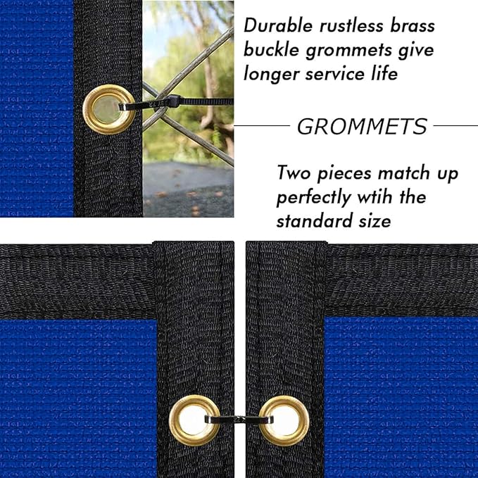 UPGRADE Privacy Screen 5' x 50' Fence Commercial Shade Cover with Brass Grommets Heavy Duty Perfect for Outdoor Back Yard, Blue, Customizable