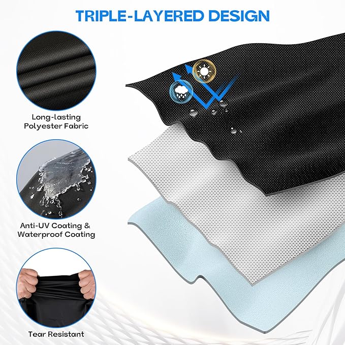 Onlyfire Grill Cover for Masterbuilt 40 Inch Propane Smoker, Heavy Duty Waterproof Replacement Cover, Black