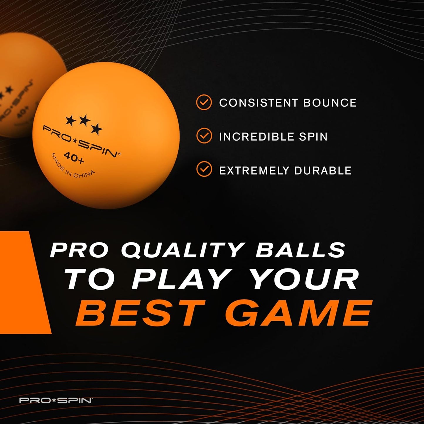 PRO SPIN Ping Pong Paddles - High-Performance Set with Premium Table Tennis Rackets, 3-Star Ping Pong Balls, Compact Storage Case | Professional Quality Ping Pong Paddle Set | Indoor & Outdoor Games