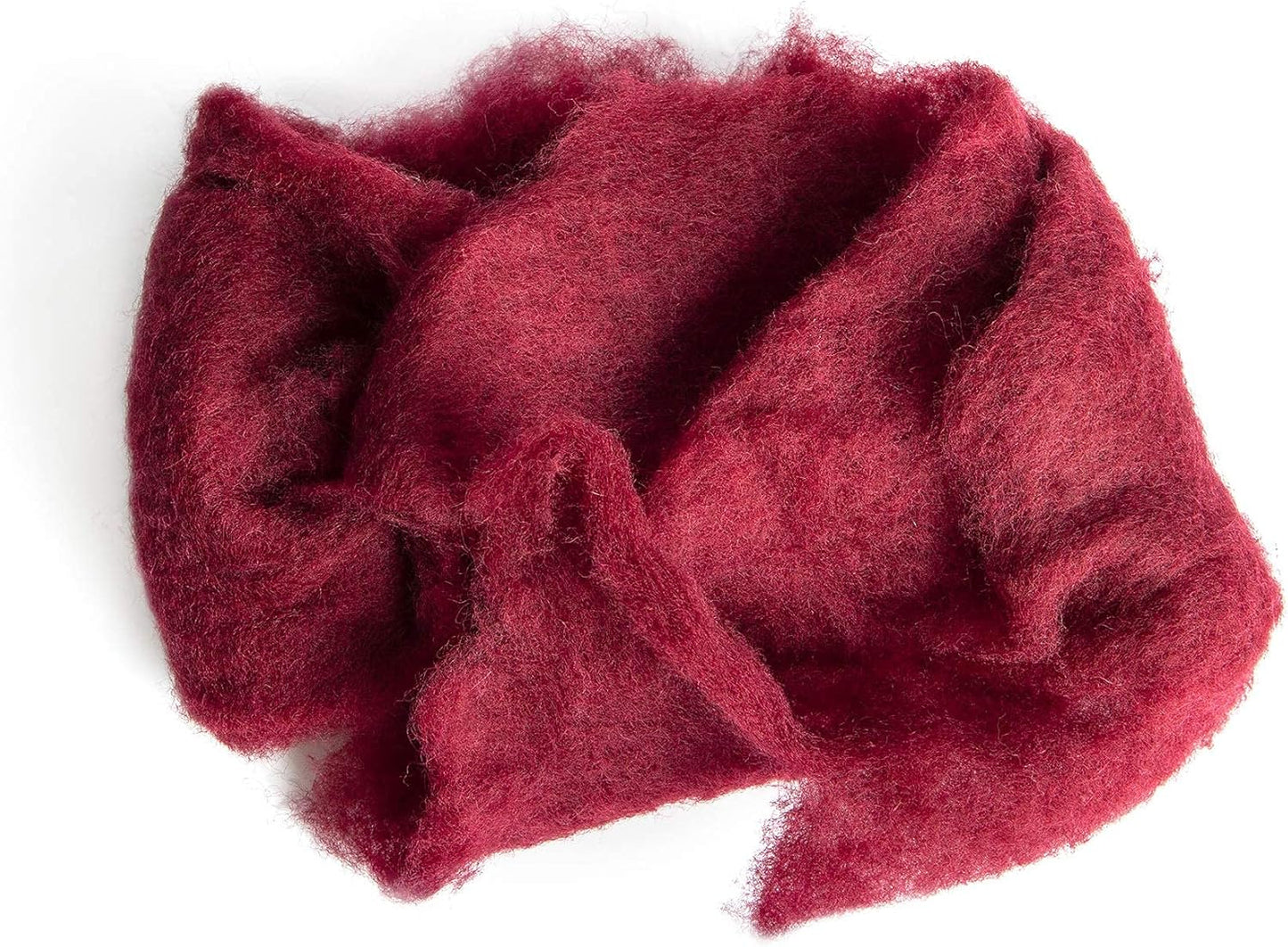 Desert Breeze Distributing Maori Wool Carded Batting, 100% Natural New Zealand Wool Made by DHG in Italy for Needle Felting, 3.5 OZ, 27 Micron, Color Plum