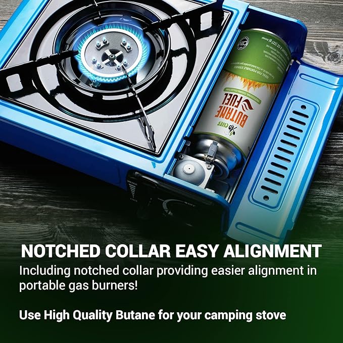 JoChef Butane Camping Stove - 9,500 BTU Portable Gas Stove