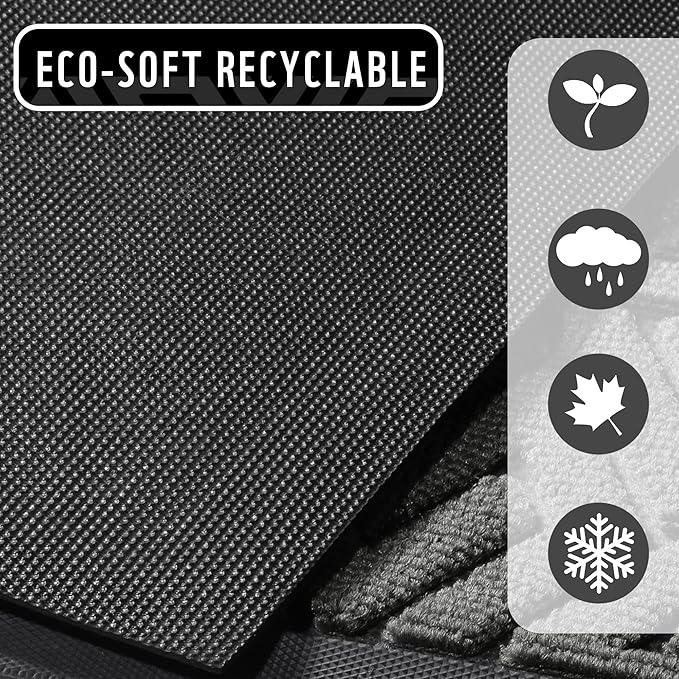 Yimobra Large Door Mat 36x24, All-Weather Waterproof Outdoor Mats for Front Door, Non Slip Rubber Doormat for Patio Proch Outside Entryway Indoor, Gray