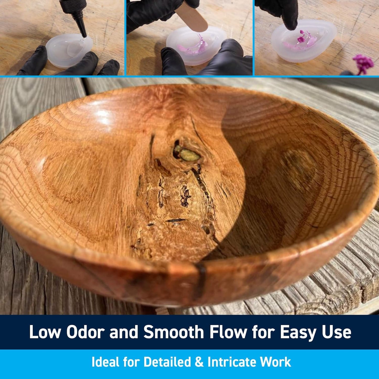 TotalBoat 200g UV Cure Clear Acrylic Resin Kit with UV Flashlight for DIY Jewelry Making, Crafts, and Protective Coatings