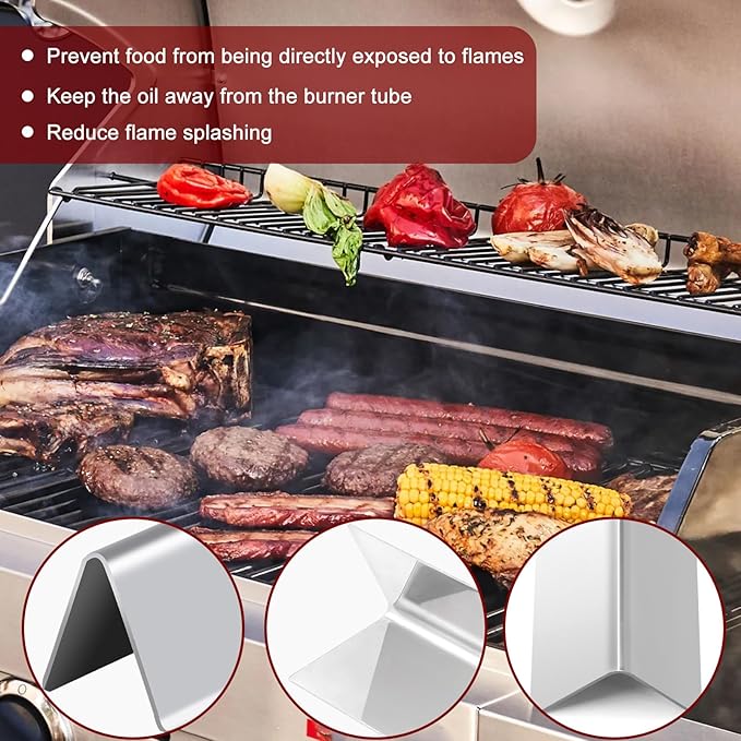 Hiorucet Grill Parts 7636 Flavorizer Bars 7638 Grates for Weber Spirit I and Spirit II Series with Front Controls, E310 E320 E330 S310 S320 S330 SP310 SP320 SP330 GS4 for Weber Spirit E310 Grill Parts