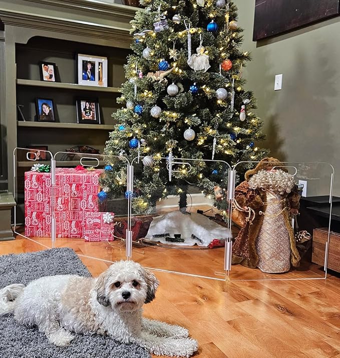 Pet Barrier (3-Panel) | Free-Standing Pet Gate | Foldable | Protect Your Indoor Living Spaces, Decorations, and Important Items from Pets | Made in The USA
