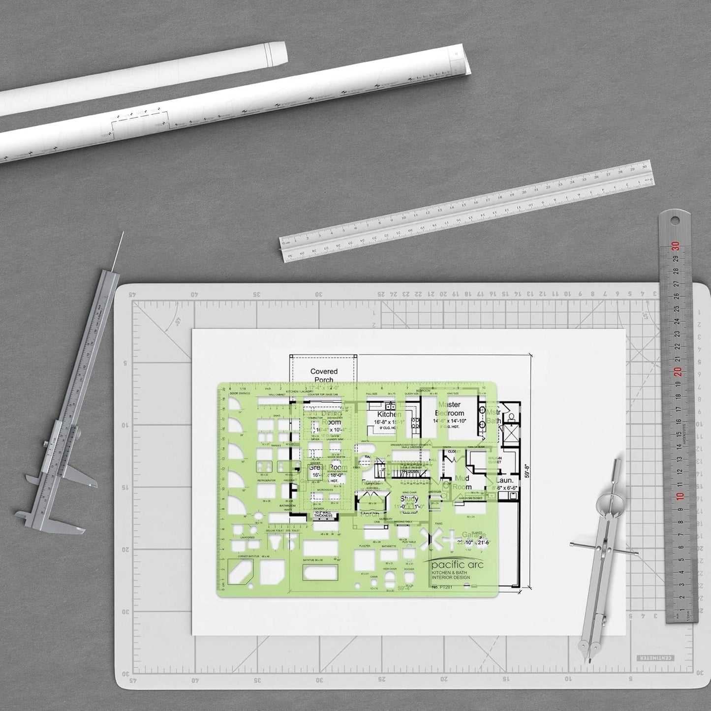 Pacific Arc Kitchen and Bath Interior Design Template Guide, for Bedrooms, Bathrooms, and Kitchens