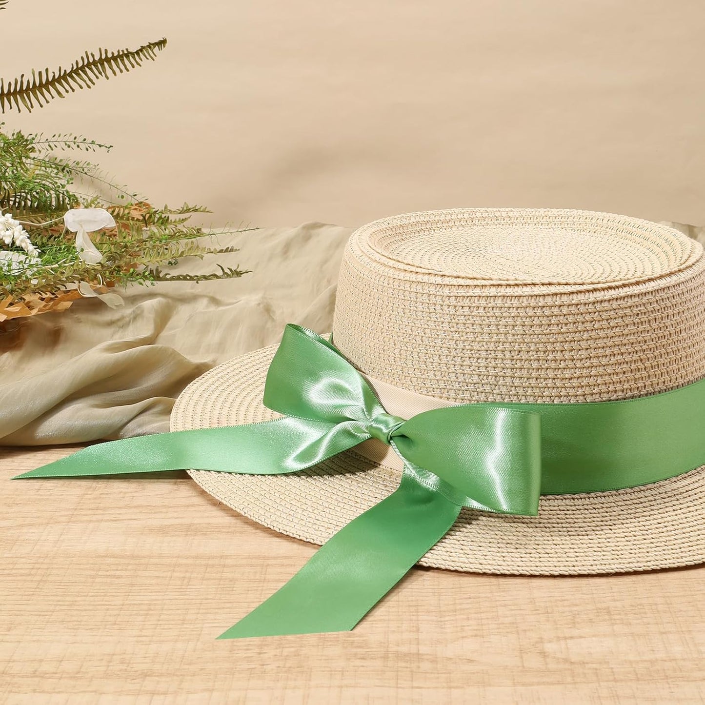 LaRibbons Sage Green Satin Ribbon 1 1/2 Inch 50 Yards Luxury Double Faced Green Silk Ribbon for Flower Bouquet Crafts Gift Wrapping Wedding Decoration