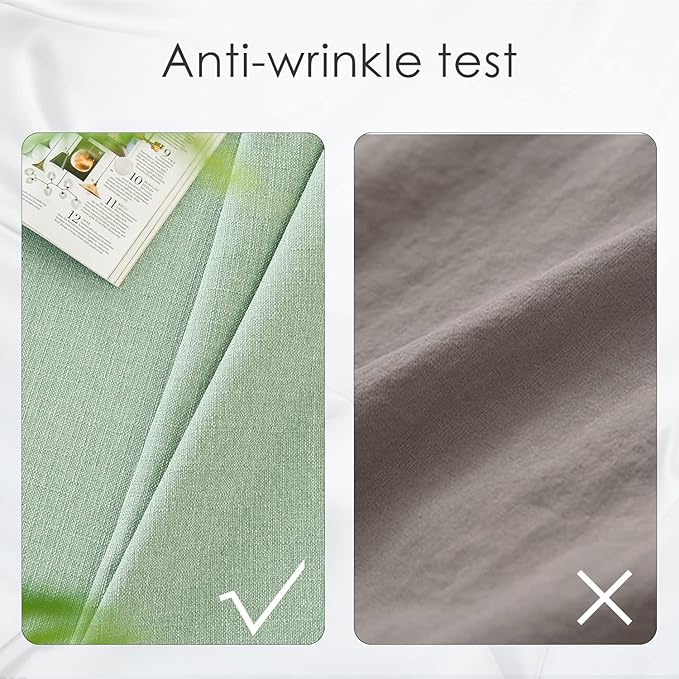 BALCONY & FALCON Rectangle Tablecloth Washable Wrinkle Resistant and Water Proof Table Cloth Decorative Linen Fabric Tablecloths for Dining Parties Kitchen Wedding Outdoor Use (Celadon Green, 57x85)