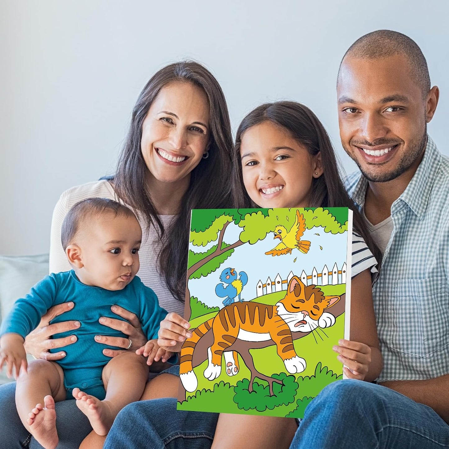 Zhanmai 12 Pack Pre Drawn Canvas for Painting Sip and Paint Kit 8" x 10" Paint Party Set Canvas Painting Pre Printed Canvases for Party Favor DIY Virtual Adult's Date Night(Cartoon Animals)