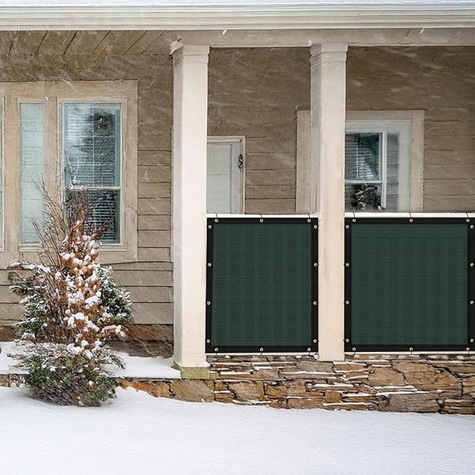 UPGRADE Privacy Fence Screen 6'x10' Dark Green Outdoor 90% Visibility Blockage 170 GSM Mesh Shade Cover Panels for Backyard,Balcony,Home Decoration with Zip Ties,Customized Avaliable